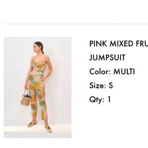 FARM Rio PINK MIXED FRUITS JUMPSUIT